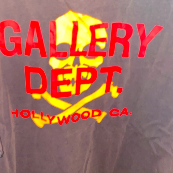 NWT Gallery dept oversized rare to find BROWN tee distressed made in USA ZIP T❤️ - Picture 17 of 17